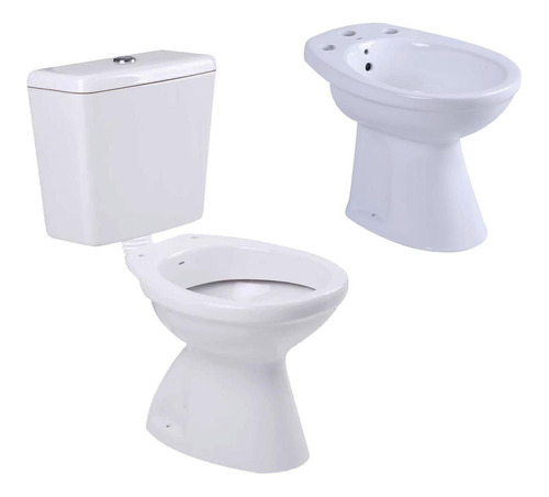 Combo Roca Capea Italiana Inodoro Corto Deposito Bidet 3 Agu