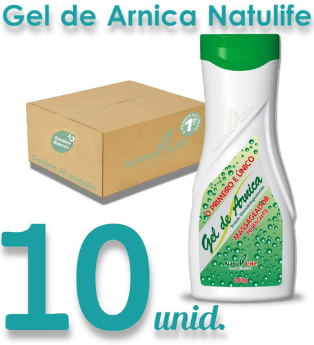 Gel De Arnica 200g Natulife Original 10 Unidades Promo Fds
