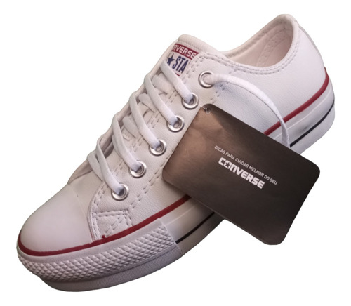 Champiñon Converse Original Plataforma Blanco De Cuerina Br