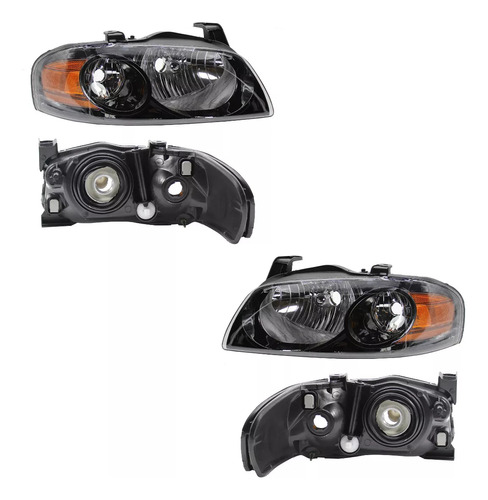 2 Faros Negro Dfzn Sentra B15 2004 2005 2006