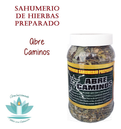 Sahumerio Abre Camino - Preparado De Hierbas Para Sahumar