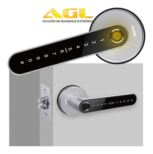 Fechadura Agl Digital Com Biometria N31 Bluetooth