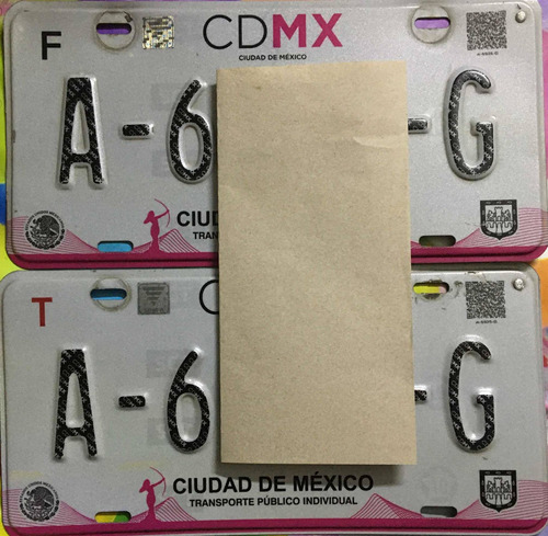 Placas Taxi Cdmx Serie A