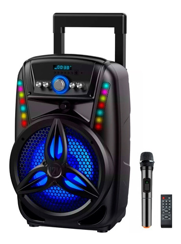 Parlante Portatil Bluetooth Sewy 25w Luces Led + Microfono