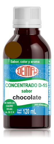 Concentrado Saborizante Sabor Chocolate D-15 Deiman 120 Ml.
