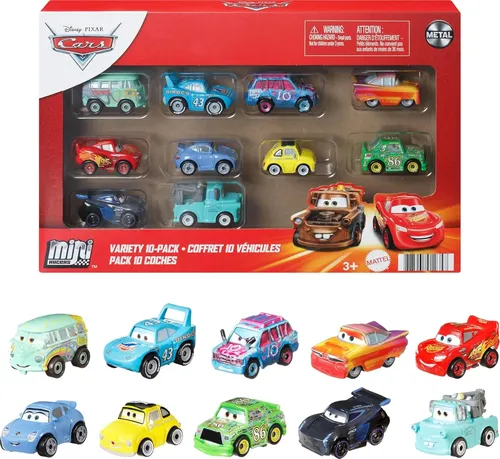 Pacote De 10 Itens Colecionáveis Mattel Disney Pixar Cars Mi