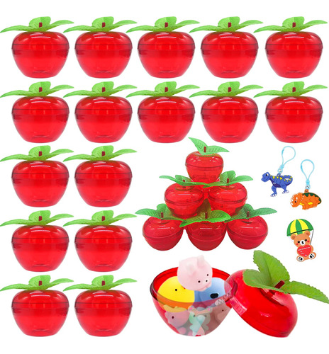 Krgiqn Paquete De 24 Mini Recipientes De Manzana Roja De Nav