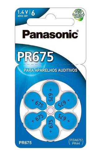 Bateria Auditiva Panasonic Pr-675 Zinco Ar Pr-675br/300