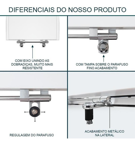 Imagem 5 de 7 de Tampa De Vaso Poliéster Ravena Branco - Deca 1.6gpf 6lpf
