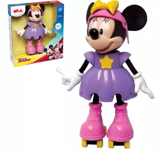 Boneca Minnie Patinadora Que Fala Frases Disney Elka 25cm