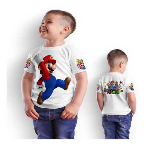 Polera Juvenil Super Mario Bros D3