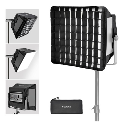 Difusor De Softbox Para Panel Ledrgb1200 Plegable Con Rejill