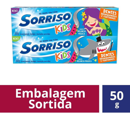 Pasta de dentes Sorriso Kids Melancia Mágica  em gel 50 g