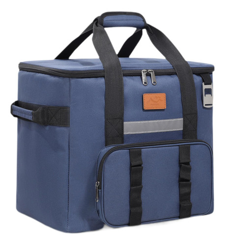 Bolsa De Enfriador Aislado Bag De Comida Fría Azul Oscuro