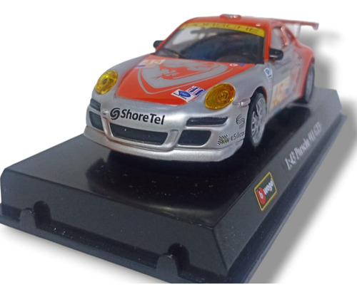 Porsche 911 Gt3, Auto Metálico Escala 1:43, Rally Bburago.