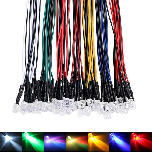 Alamscn 70pcs (7 Colores X 10pcs) 12v Led Luces Emisoras Dio