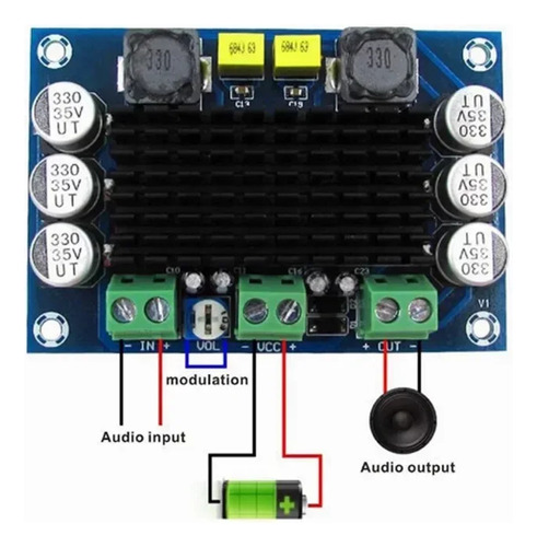 Xh-m542 (importação) - Amplificador De Potência Digital Xh-m