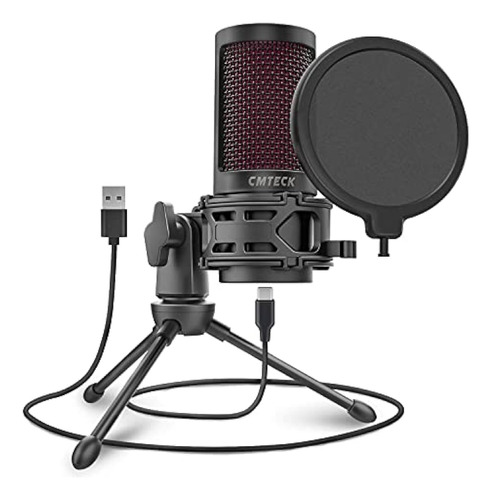 Cmteck Microfono Usb, Microfono Podcast Con Filtro Pop Y Bot