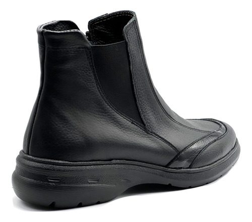 Bota Cuero Mujer Cierre Elástico