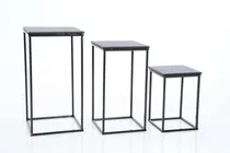 Comprar Trio De Mesas Cubo Desmontável Preto Com Tampo Preto