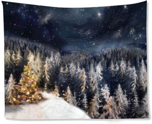 Moylor Cuadro Telón Bosque Nevado Decorativo Pared 203x173