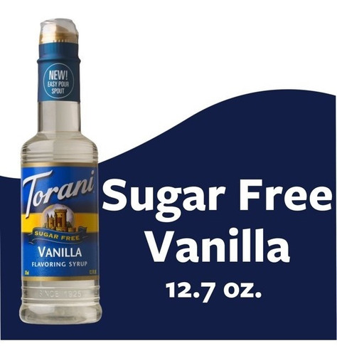 Torani Sugar Free Vanilla Syrup, Zero Calorie Cafe Te 375ml