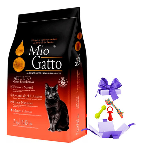 Comida Para Gato Adulto Esterilizado Mio Gatto Premium 7 Kg