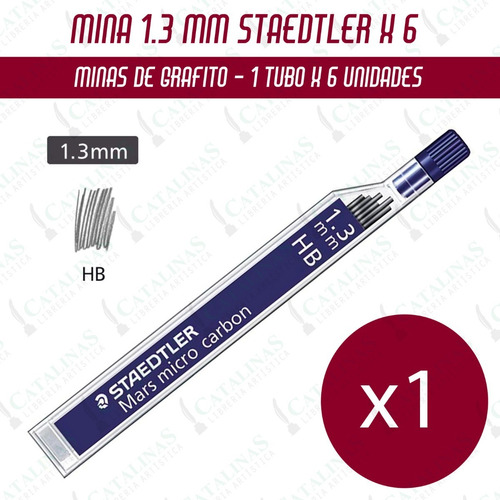 Minas Staedtler 1.3 Mm Estuche Con 6 Minas Local Microcentro