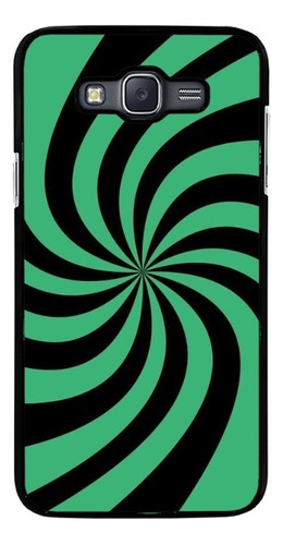 Funda Protector Rudo Para Samsung Galaxy Espiral Verde Negro