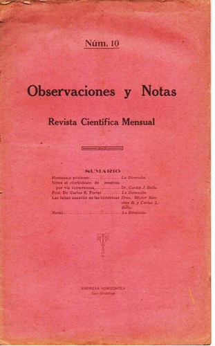 Revista Cientifica N 10 San Cristobal 1919