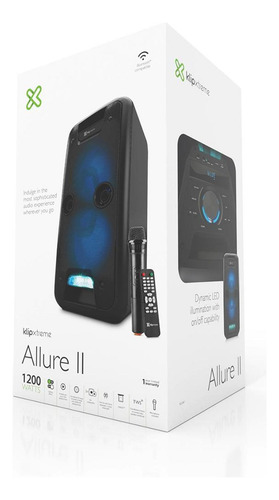 Parlante Bt 1200w Klipxtreme Kls-661 Allure Ii Led/mic/usb