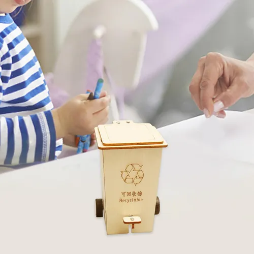 Flip Trash Can Wood Science Project Kits De Reciclable