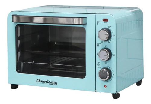 Horno de mesa eléctrico Elite Gourmet Americana Collection ERO-2600XBL 26L celeste 120V