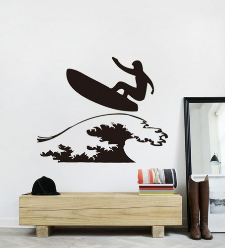 Vinil Decorativo Surf Y Olas 90x73cm
