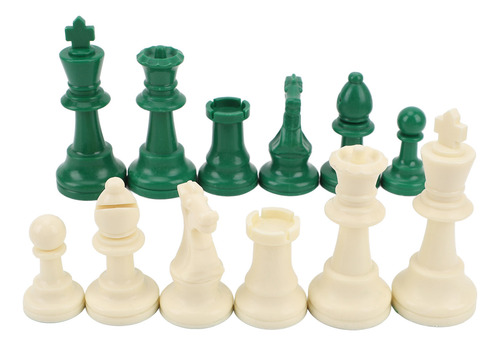 32 Figuras Verdes Y Blancas De International Chess Pieces