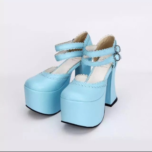 Sapato Salto Alto Lolita Cosplay 12.5cm