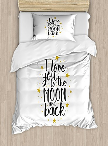 Ambesonne Love You To The Moon And Back Doodle Stars - Juego