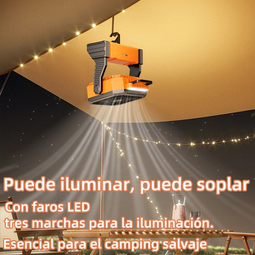 Nova Ventilador Recargable Grandes Portatil Acampar Y
