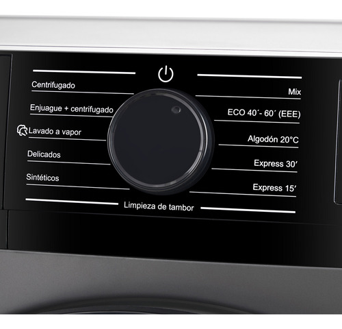 Lavarropas Automático Kanji Wmcfsl8k 8kg 1200rpm Inverter Gr Color Gris