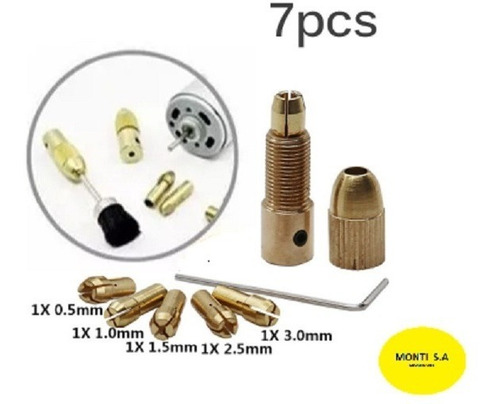 Imagen 5 de 7 de Mandril Mini Para Broca Collet - Portabrocas