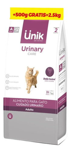 Unik Gato Urinary 2 Kg + 500 Gr De Regalo 
