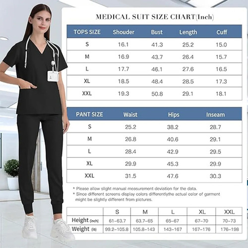 Pijama Dama Quirúrgica Scrub Mujer Jogger Uniforme Scrub Set