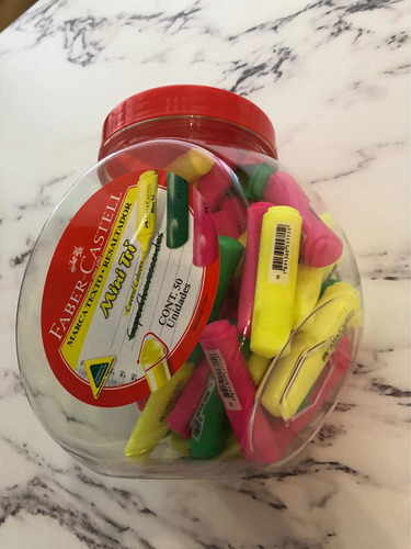 Destacador Mini Faber Castell X50 Unidades