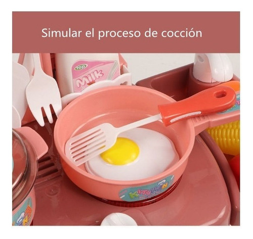 Jj [u Cocina Cocinita Infantil Luz, Sonido Y Agua 24 Piezas
