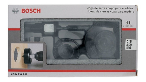 Imagen 2 de 3 de Juego Set Mechas Sierras Copa Bosch 11pz Madera 2607017547