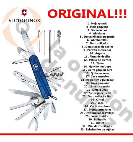 Victorinox Cortaplumas Swiss Champ Suiza 33 Usos Navaja