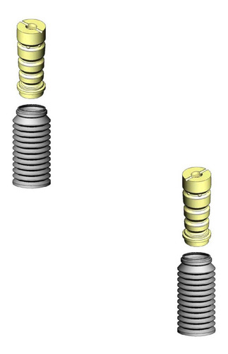 2 Cubrepolvo Amortiguador Traseras Jetta 1987-1988 A2 Kyb