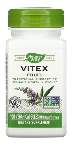Nature's Way Vitex Fruit Apoyo Menstrual 400mg X 100 Caps