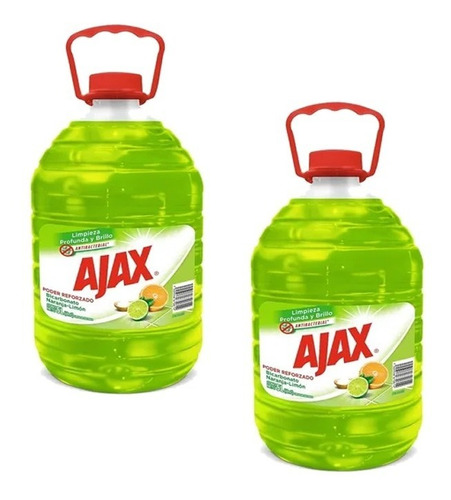 Limpia Pisos Ajax Bicarbonato 5l X 2 Un - L a $7870