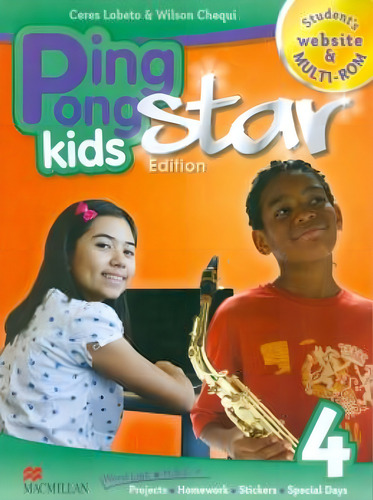 Ping Pong Kids Star Ed. Student''s Book W/multi-rom/web Code: Student's Website & Multi-rom, De Ceres Lobeto., Vol. 1. Editorial Macmillan Do Brasil, Capa Mole, Edição 4 Em Inglês
